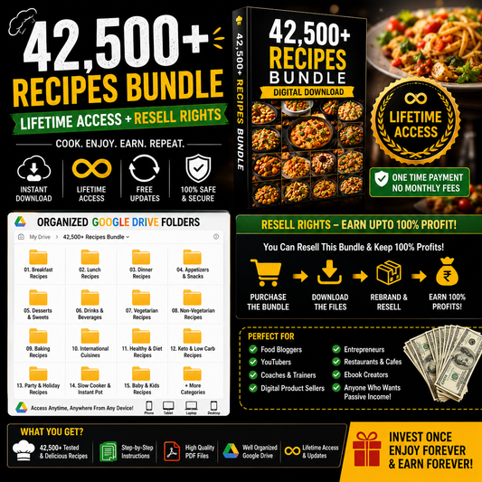 42500 Indian & International Recipes Bundle