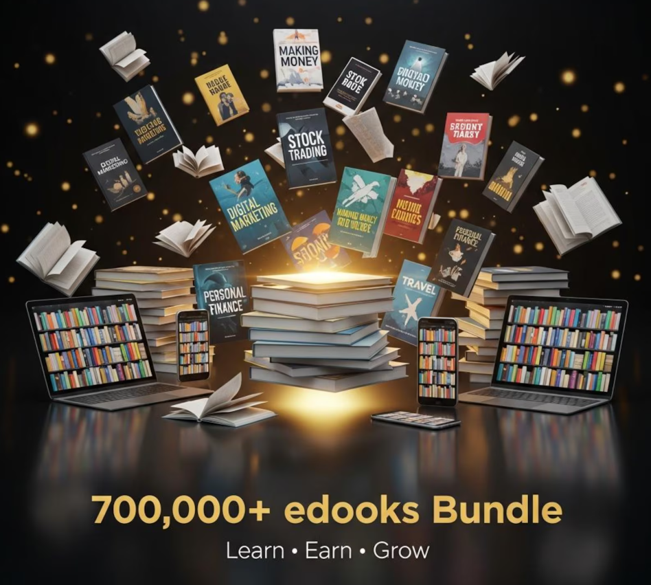 700000 eBook Bundle Mega | Self Help, Business, Fiction & eBooks, Instant Download, PLR Included