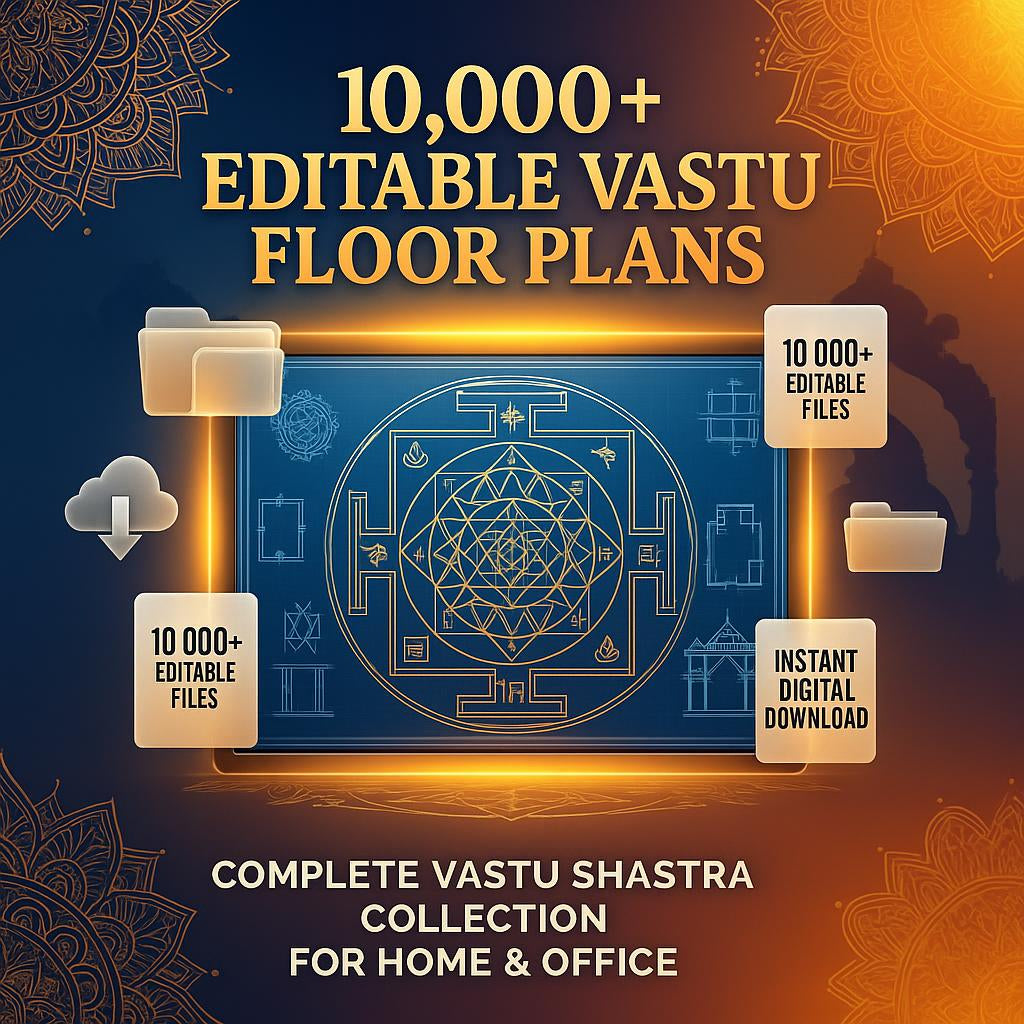 10000 editable VAASTU floor plans & house designs bundle