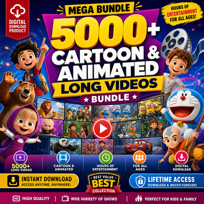 5,000+ Cartoon Animated Stories Video Bundle