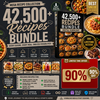 42500 Indian & International Recipes Bundle
