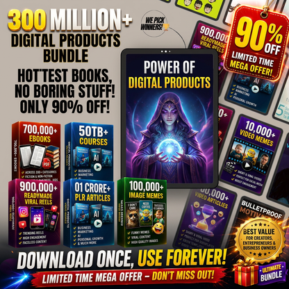 300 Million Massive digital products bundle