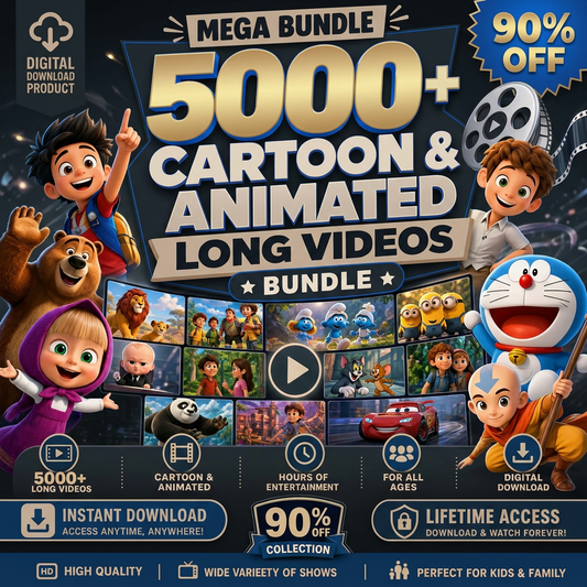 5,000+ Cartoon Animated Stories Video Bundle