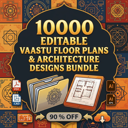 10000 editable VAASTU floor plans & house designs bundle