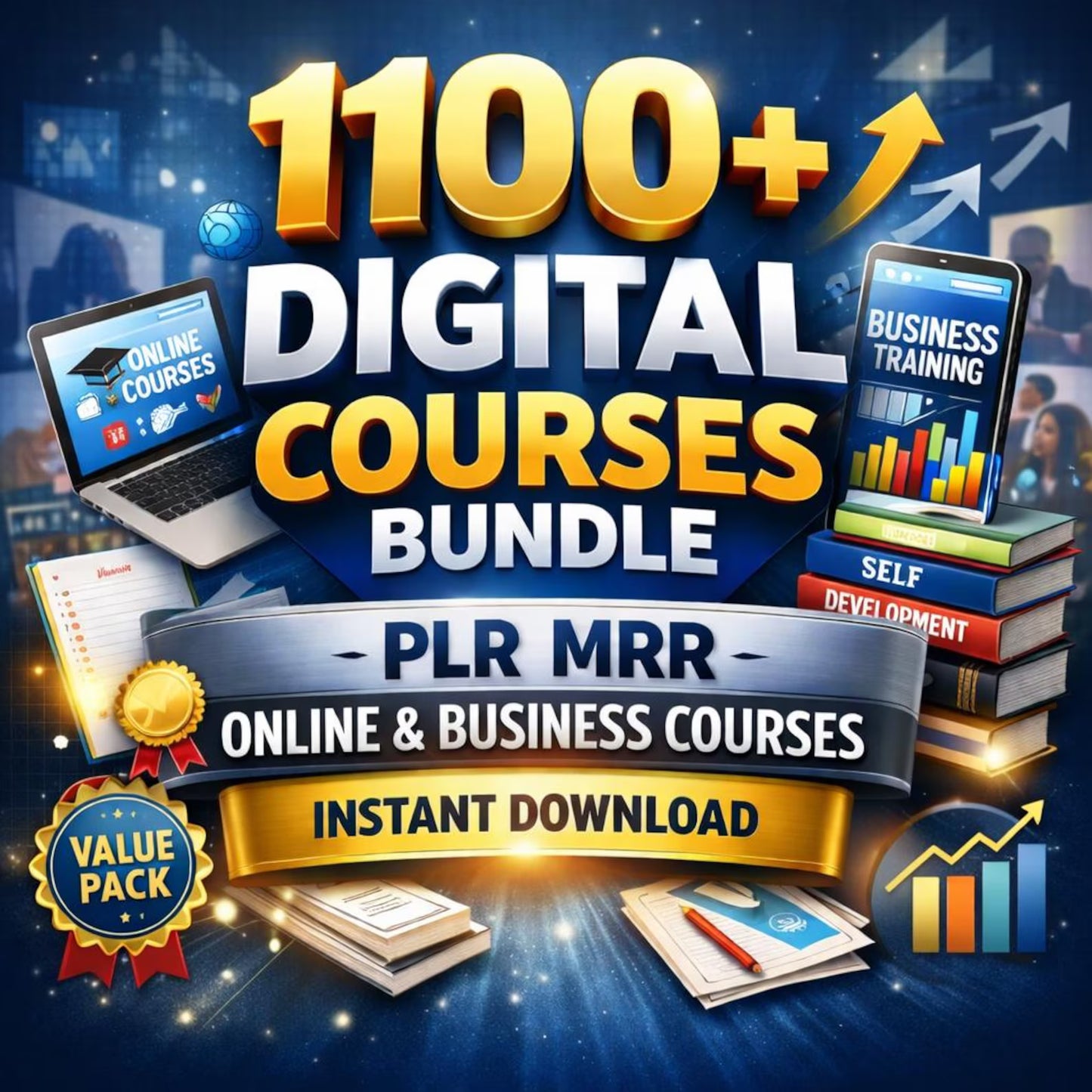 1100+ Online Business Courses Bundle Video Training Digital Products Library