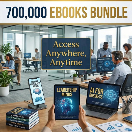 700000 eBook Bundle Mega | Self Help, Business, Fiction & eBooks, Instant Download, PLR Included