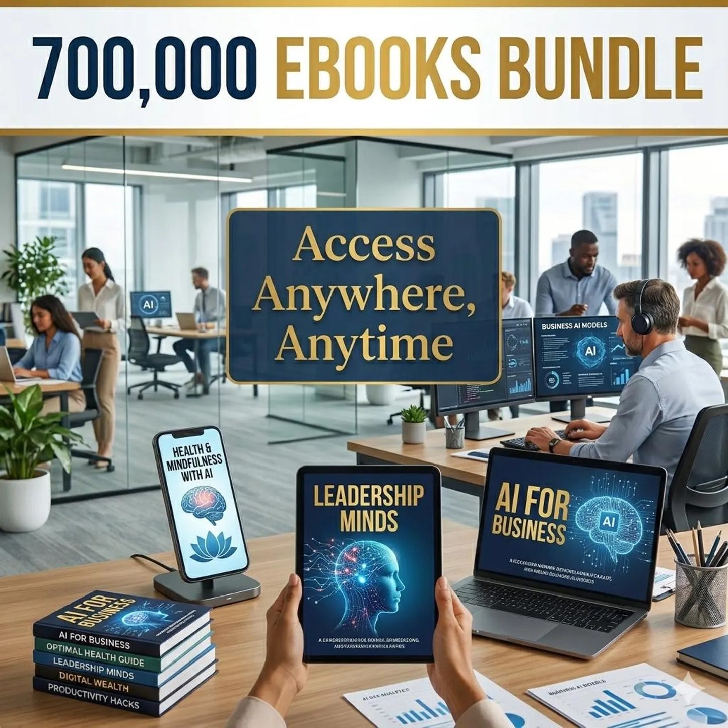 700000 eBook Bundle Mega | Self Help, Business, Fiction & eBooks, Instant Download, PLR Included
