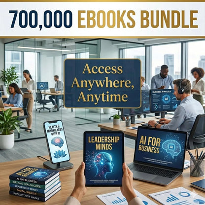 700000 eBook Bundle Mega | Self Help, Business, Fiction & eBooks, Instant Download, PLR Included