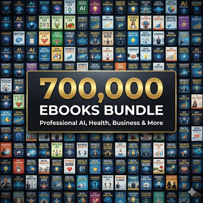 700000 eBook Bundle Mega | Self Help, Business, Fiction & eBooks, Instant Download, PLR Included